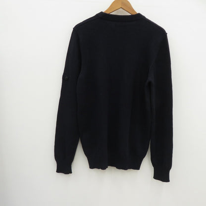 STONE ISLAND | ストーンアイランド ミドルゲージウールナイロンクルーネックニット セーター 7715508A3 ネイビー サイズ：L【瀬戸大橋店】