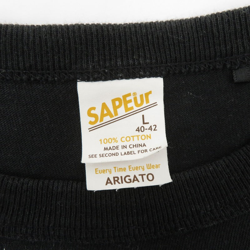 SAPEur | サプール 半袖Ｔシャツ ブラック サイズ：L【瀬戸大橋店】