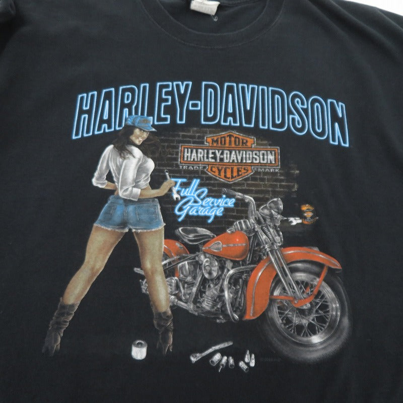 HARLEY-DAVIDSON | ハーレーダビットソン ピンナップガールTシャツ 半袖Ｔシャツ サイズ:2XL ブラック【瀬戸大橋店】