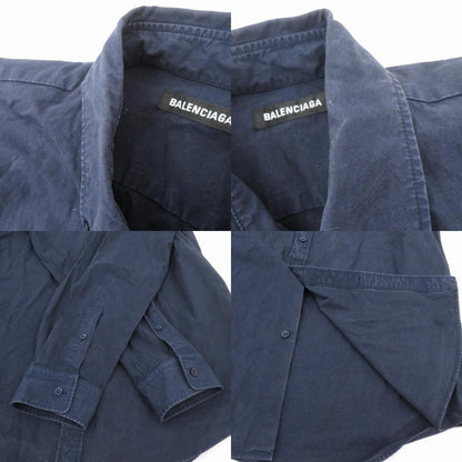 BALENCIAGA | バレンシアガ 長袖シャツ ネイビー サイズ：37【瀬戸大橋店】