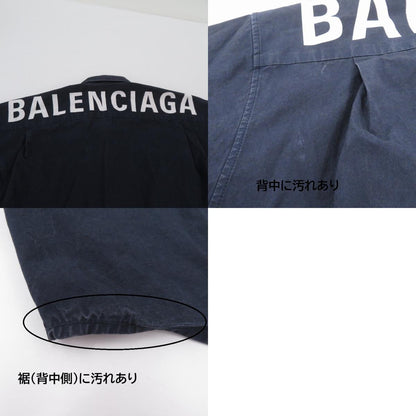 BALENCIAGA | バレンシアガ 長袖シャツ ネイビー サイズ：37【瀬戸大橋店】