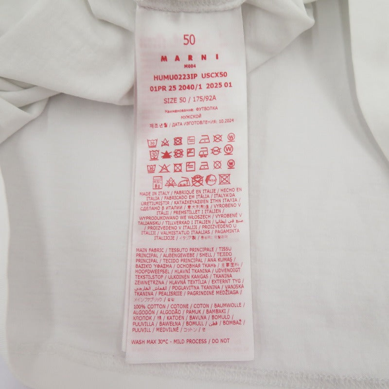 MARNI | マルニ POP FIELDS ロゴ 半袖Ｔシャツ HUMU0223IP ホワイト サイズ：50【瀬戸大橋店】