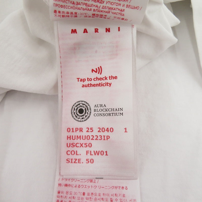 MARNI | マルニ POP FIELDS ロゴ 半袖Ｔシャツ HUMU0223IP ホワイト サイズ：50【瀬戸大橋店】
