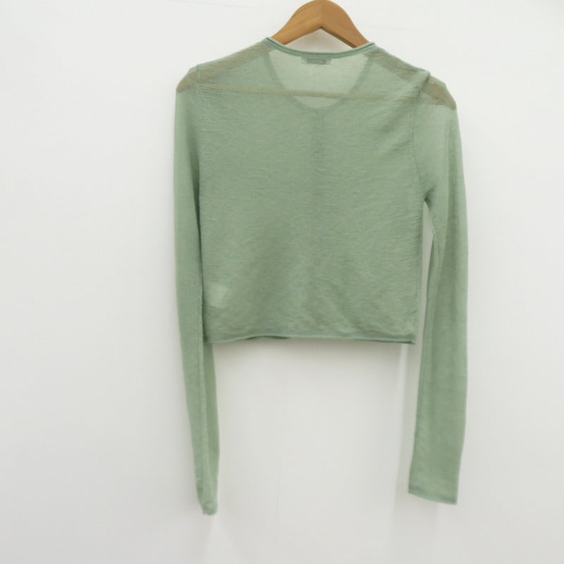 CLANE | クラネ SHEER ROLLED EDGE KNIT CARDIGAN カーディガン 19106-2042 グリーン サイズ：2【瀬戸大橋店】