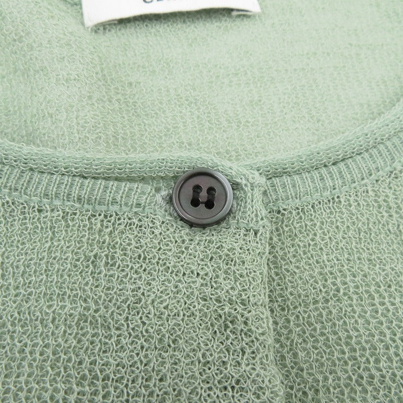 CLANE | クラネ SHEER ROLLED EDGE KNIT CARDIGAN カーディガン 19106-2042 グリーン サイズ：2【瀬戸大橋店】