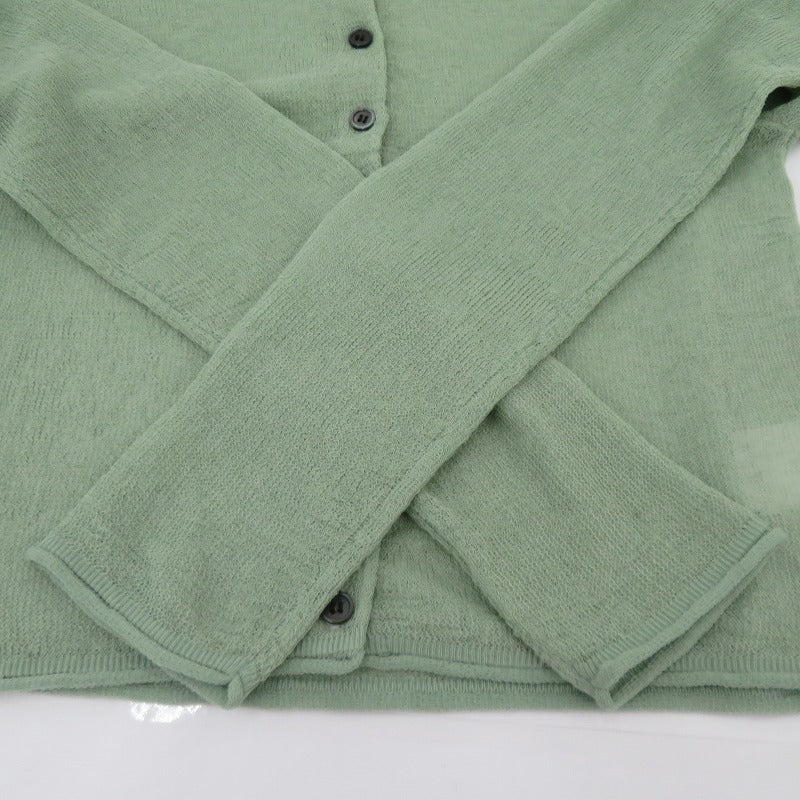 CLANE | クラネ SHEER ROLLED EDGE KNIT CARDIGAN カーディガン 19106-2042 グリーン サイズ：2【瀬戸大橋店】