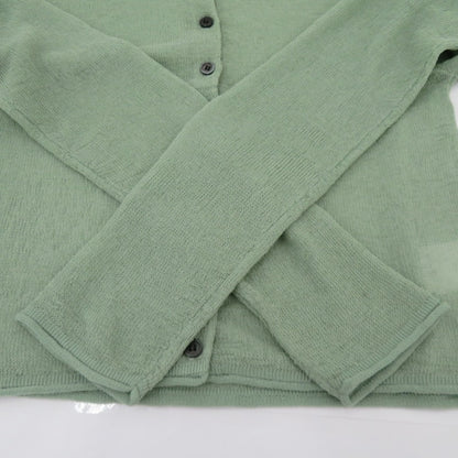 CLANE | クラネ SHEER ROLLED EDGE KNIT CARDIGAN カーディガン 19106-2042 グリーン サイズ：2【瀬戸大橋店】