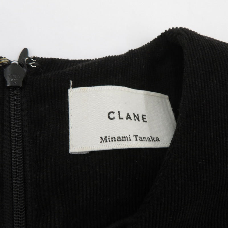 CLANE | クラネ × MINAMI TANAKA スクエアスリーブ オールインワン ツナギ 10112-5132 ブラック サイズ：1【瀬戸大橋店】