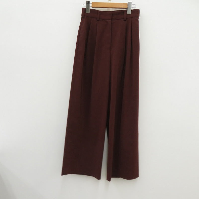 BALLSEY | ボールジー ポリエステルツイル 2タックスラックスパンツ その他ボトムス 11-04-42-04502 ボルドー/バーガンディー サイズ：32【瀬戸大橋店】