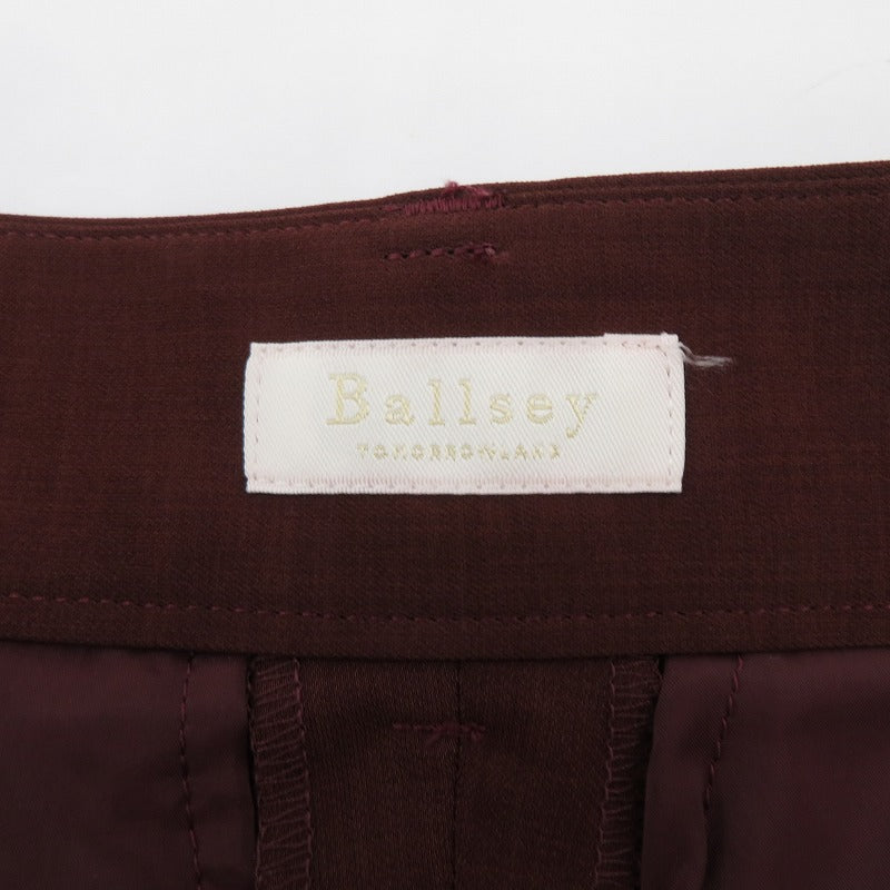BALLSEY | ボールジー ポリエステルツイル 2タックスラックスパンツ その他ボトムス 11-04-42-04502 ボルドー/バーガンディー サイズ：32【瀬戸大橋店】