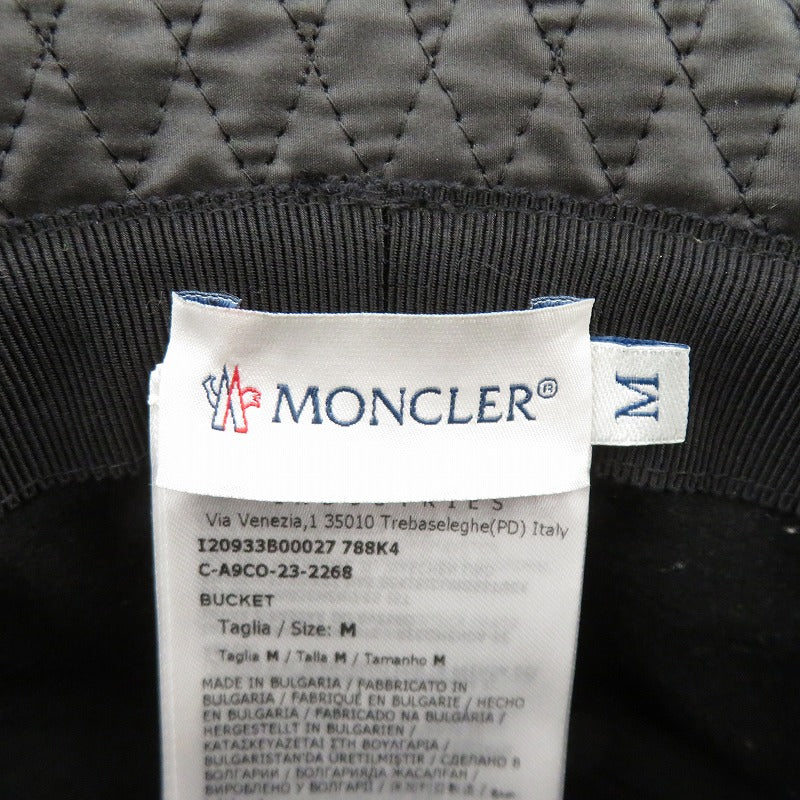MONCLER | モンクレール ダイヤキルト バケットハット ハット ブラック サイズ：M【瀬戸大橋店】