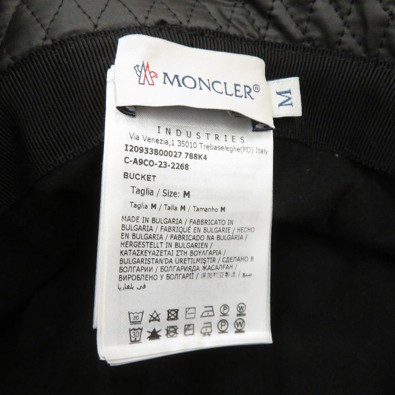 MONCLER | モンクレール ダイヤキルト バケットハット ハット ブラック サイズ：M【瀬戸大橋店】