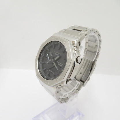 G-SHOCK | ジーショック FULL METAL/2100 Series アナデジソーラー 腕時計 GM-B2100SD-1AJF シルバー 文字盤ブラック【瀬戸大橋店】