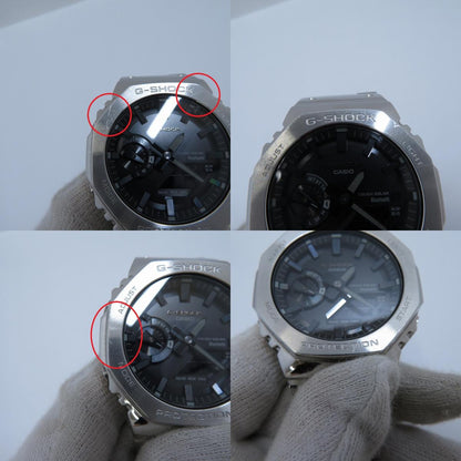 G-SHOCK | ジーショック FULL METAL/2100 Series アナデジソーラー 腕時計 GM-B2100SD-1AJF シルバー 文字盤ブラック【瀬戸大橋店】