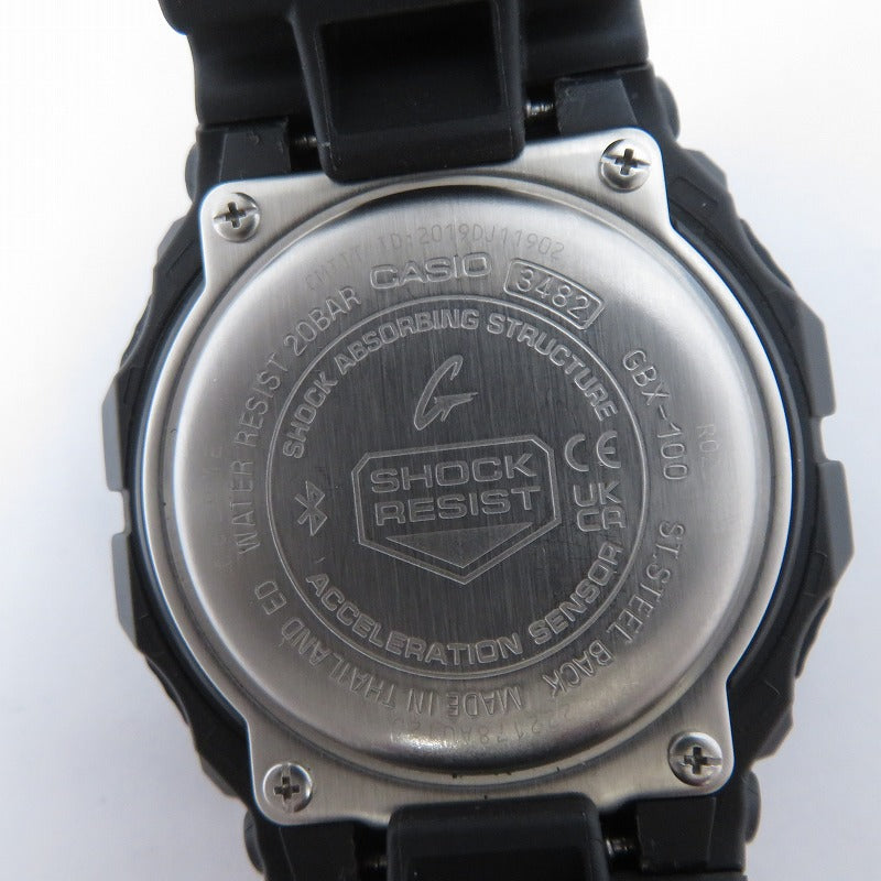 G-SHOCK | ジーショック デジタルクォーツ 腕時計 GBX-100NS-1JF ブラック【瀬戸大橋店】