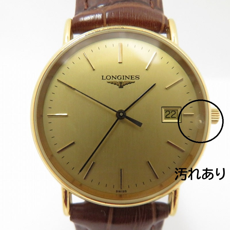LONGINES | ロンジン グランドクラシック アナログクォーツ 腕時計 L4.636.2 ブラウン 文字盤ゴールド【瀬戸大橋店】