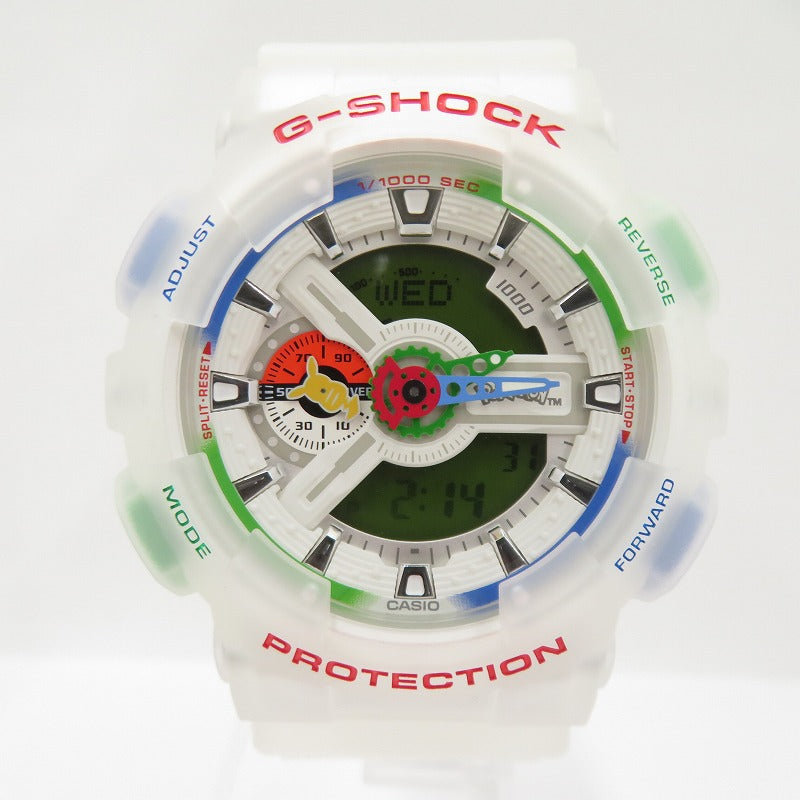 G-SHOCK | ジーショック ×Pokemon 30周年 アナデジクォーツ 腕時計 GA-110PKM-7AJR ホワイト【瀬戸大橋店】