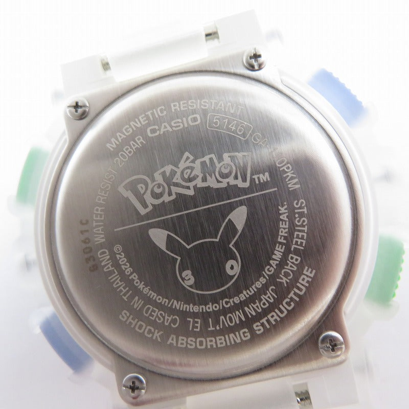 G-SHOCK | ジーショック ×Pokemon 30周年 アナデジクォーツ 腕時計 GA-110PKM-7AJR ホワイト【瀬戸大橋店】