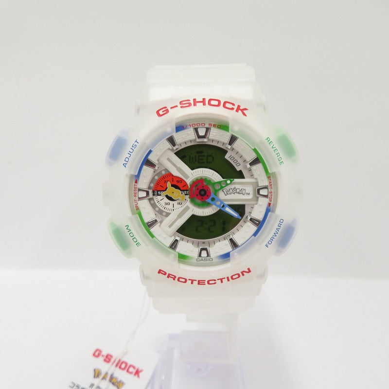 G-SHOCK | ジーショック ×Pokemon 30周年 アナデジクォーツ 腕時計 GA-110PKM-7AJR ホワイト【瀬戸大橋店】