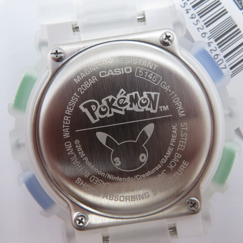 G-SHOCK | ジーショック ×Pokemon 30周年 アナデジクォーツ 腕時計 GA-110PKM-7AJR ホワイト【瀬戸大橋店】