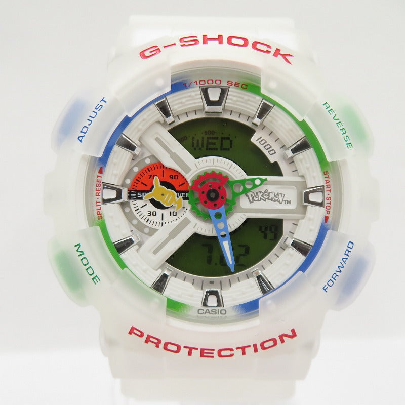 G-SHOCK | ジーショック ×Pokemon 30周年 アナデジクォーツ 腕時計 GA-110PKM-7AJR ホワイト【瀬戸大橋店】