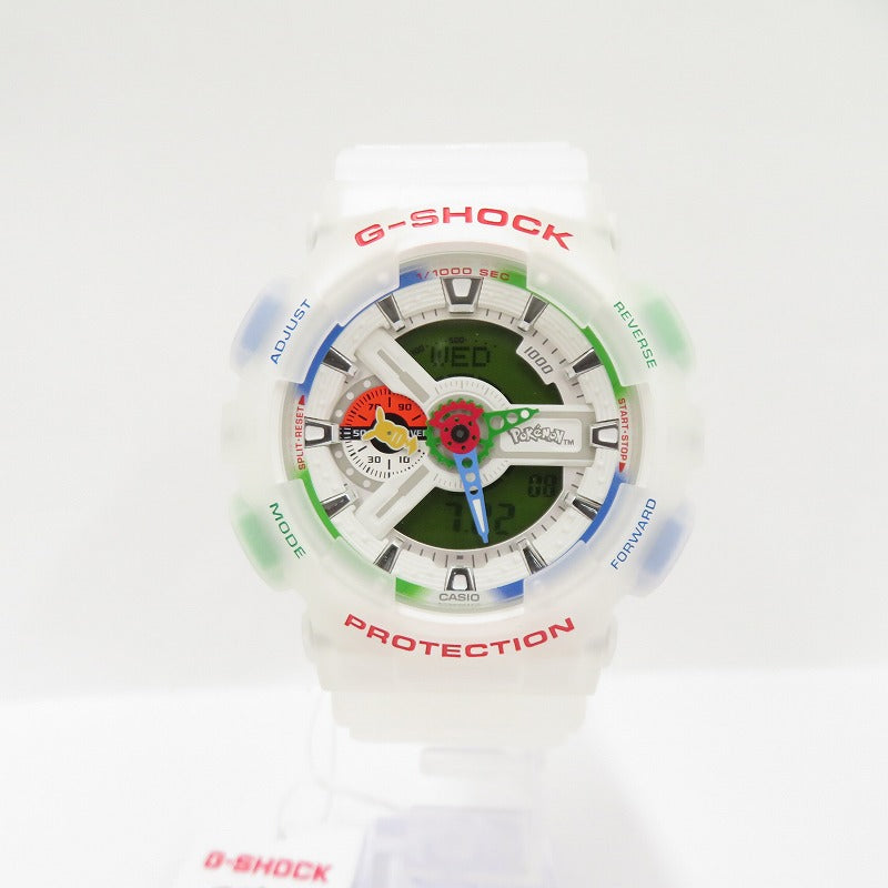 G-SHOCK | ジーショック ×Pokemon 30周年 アナデジクォーツ 腕時計 GA-110PKM-7AJR ホワイト【瀬戸大橋店】