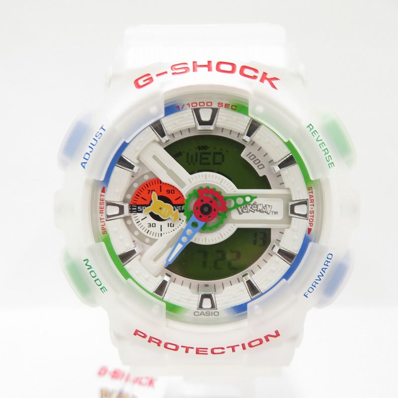 G-SHOCK | ジーショック ×Pokemon 30周年 アナデジクォーツ 腕時計 GA-110PKM-7AJR ホワイト【瀬戸大橋店】