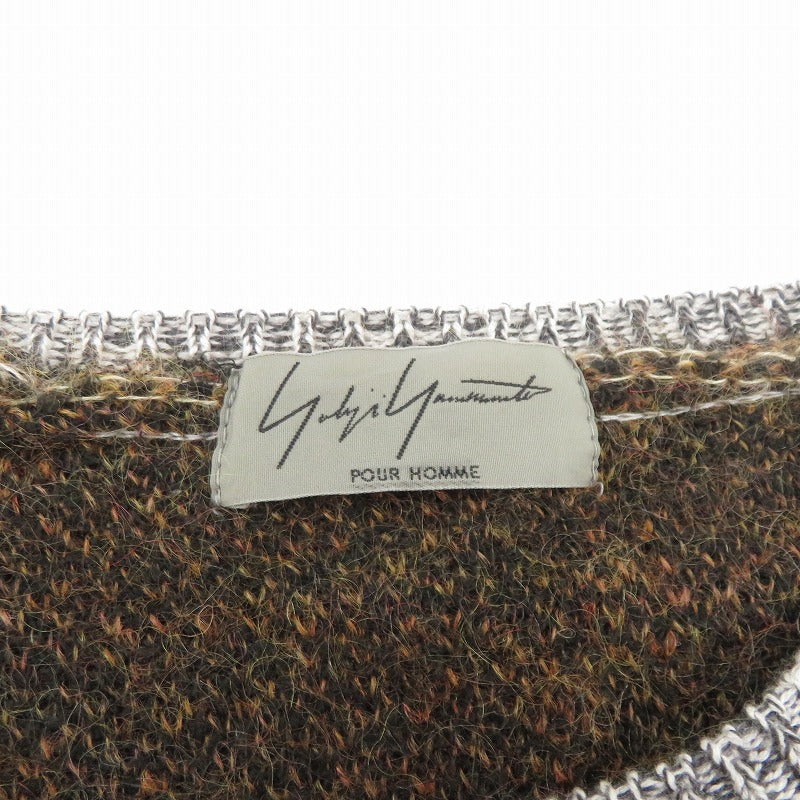 Yohji Yamamoto POUR HOMME | ヨウジヤマモトプールオム 2013AW セーター HQ-K16-192 ブラウン サイズ：3【瀬戸大橋店】