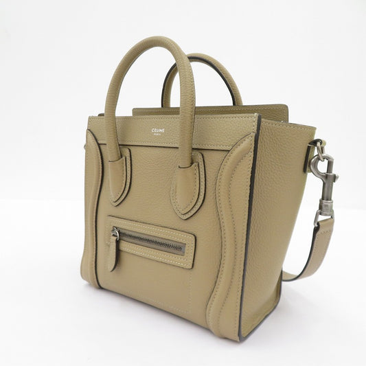 CELINE | セリーヌ ラゲージ ナノ ショッパー ハンドバッグ 189243DRU ベージュ【瀬戸大橋店】