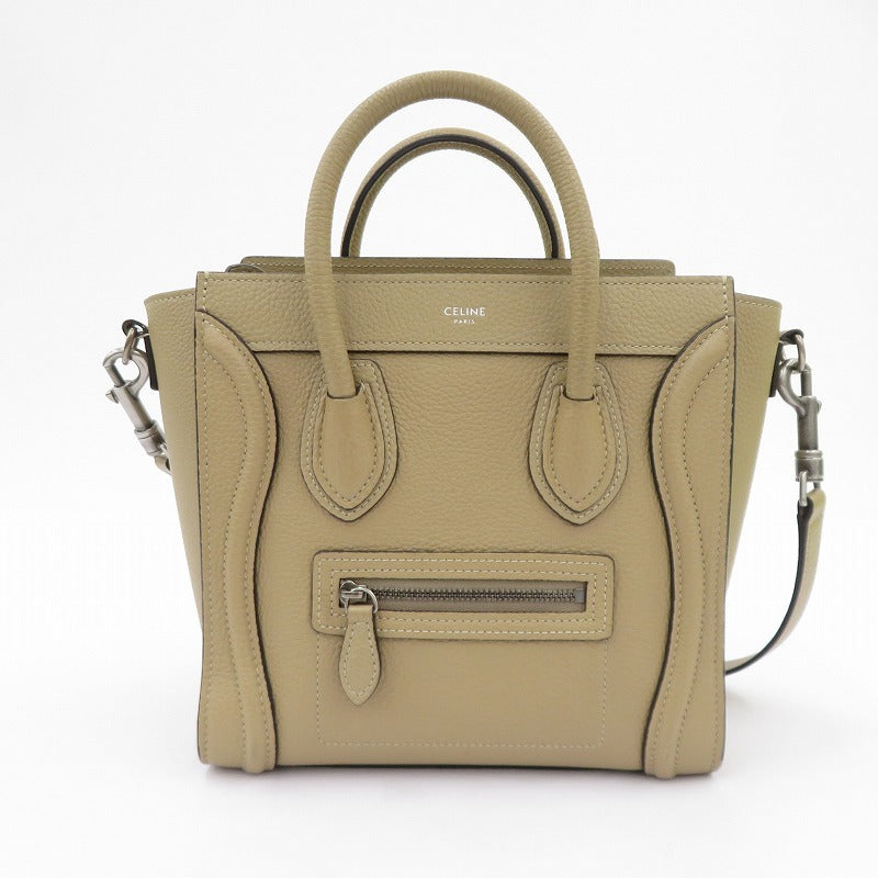 CELINE | セリーヌ ラゲージ ナノ ショッパー ハンドバッグ 189243DRU ベージュ【瀬戸大橋店】