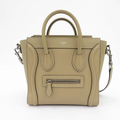 CELINE | セリーヌ ラゲージ ナノ ショッパー ハンドバッグ 189243DRU ベージュ【瀬戸大橋店】