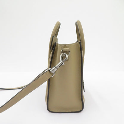 CELINE | セリーヌ ラゲージ ナノ ショッパー ハンドバッグ 189243DRU ベージュ【瀬戸大橋店】