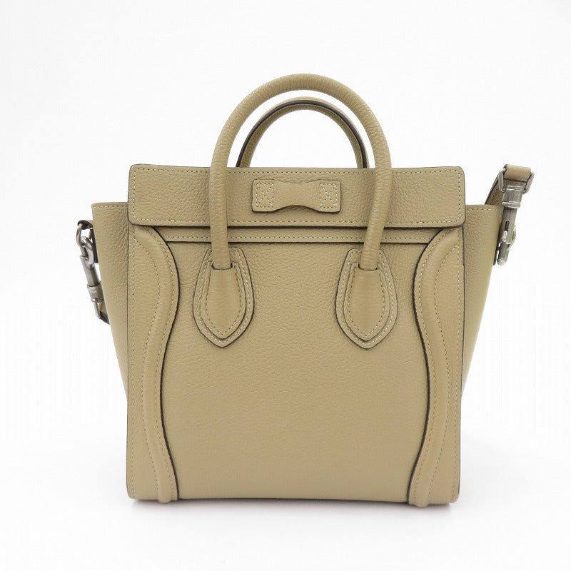 CELINE | セリーヌ ラゲージ ナノ ショッパー ハンドバッグ 189243DRU ベージュ【瀬戸大橋店】