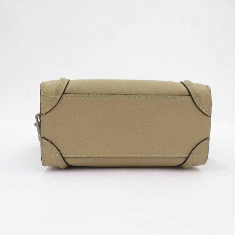 CELINE | セリーヌ ラゲージ ナノ ショッパー ハンドバッグ 189243DRU ベージュ【瀬戸大橋店】