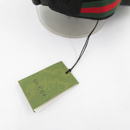 GUCCI | グッチ ウェブストライプ GGキャンバス キャップ 200035・601491 ブラック サイズ：L【瀬戸大橋店】