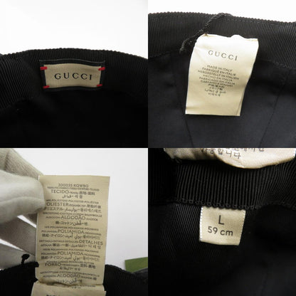 GUCCI | グッチ ウェブストライプ GGキャンバス キャップ 200035・601491 ブラック サイズ：L【瀬戸大橋店】