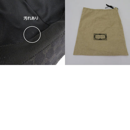 GUCCI | グッチ ウェブストライプ GGキャンバス キャップ 200035・601491 ブラック サイズ：L【瀬戸大橋店】