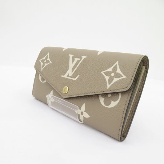 LOUIS VUITTON | ルイ・ヴィトン ポルトフォイユ・サラ NM バイカラー モノグラム アンプラント 長財布 M81049 ベージュ【瀬戸大橋店】