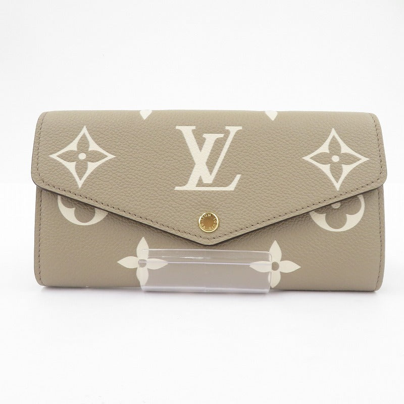 LOUIS VUITTON | ルイ・ヴィトン ポルトフォイユ・サラ NM バイカラー モノグラム アンプラント 長財布 M81049 ベージュ【瀬戸大橋店】