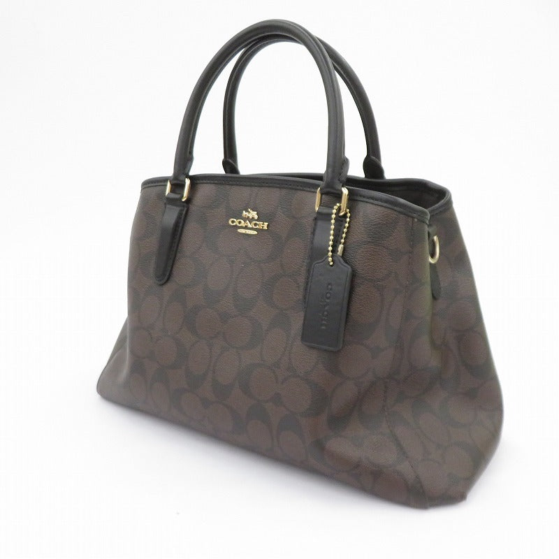 COACH | コーチ シグネチャー スモール マーゴット キャリーオール ハンドバッグ F1721-F58310 ブラウン【瀬戸大橋店】