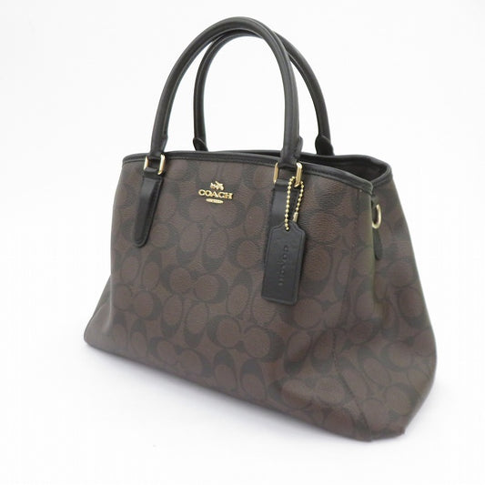 COACH | コーチ シグネチャー スモール マーゴット キャリーオール ハンドバッグ F1721-F58310 ブラウン【瀬戸大橋店】