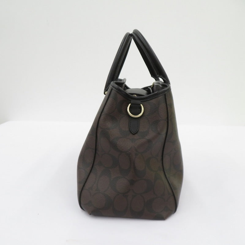 COACH | コーチ シグネチャー スモール マーゴット キャリーオール ハンドバッグ F1721-F58310 ブラウン【瀬戸大橋店】