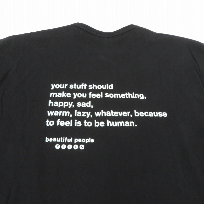 beautiful people | ビューティフルピープル 半袖Ｔシャツ サイズ:190 ブラック【瀬戸大橋店】