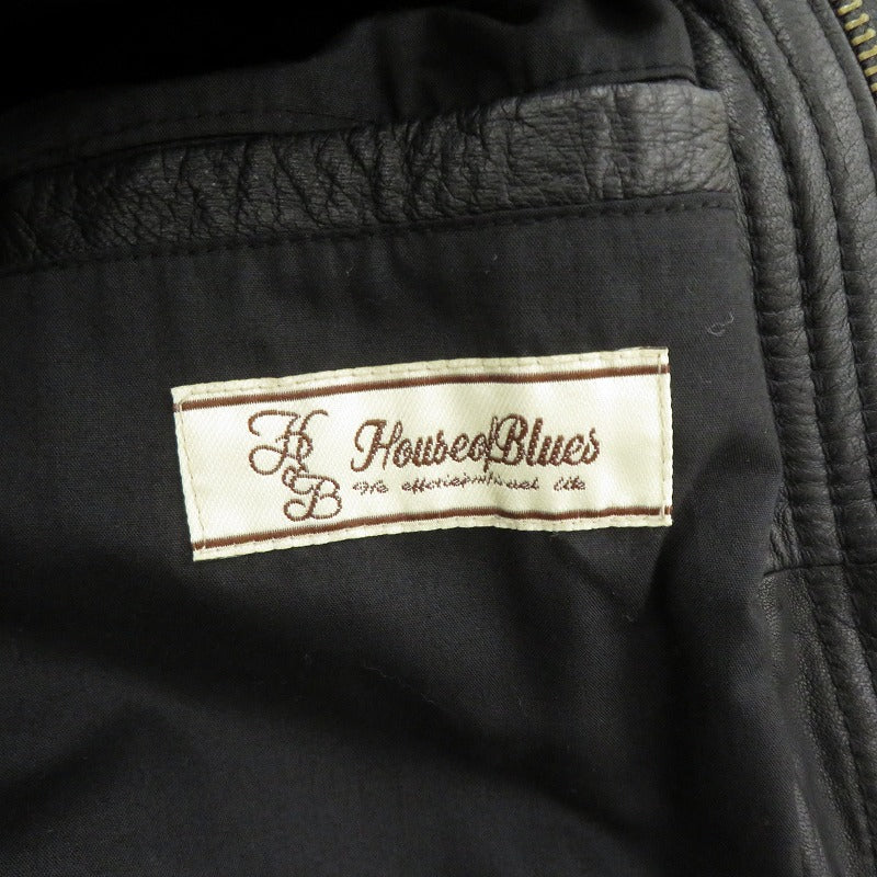 House of Blues | ハウスオブブルース ラムレザー ジャケット レザー ブラック サイズ：4【瀬戸大橋店】