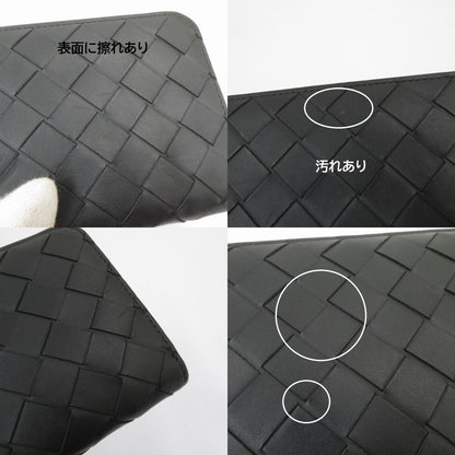 BOTTEGA VENETA | ボッテガヴェネタ イントレチャート ジップアラウンドウォレット 長財布 814838 ブラック【瀬戸大橋店】
