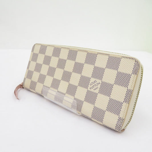LOUIS VUITTON | ルイ・ヴィトン ダミエ アズール ポルトフォイユ・クレマンス 長財布 N61264 グレー×ベージュ【瀬戸大橋店】