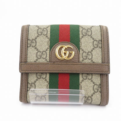 GUCCI | グッチ GGスプリーム オフィディア コンパクト ウォレット 三つ折り財布 523173・2149 ブラウン【瀬戸大橋店】