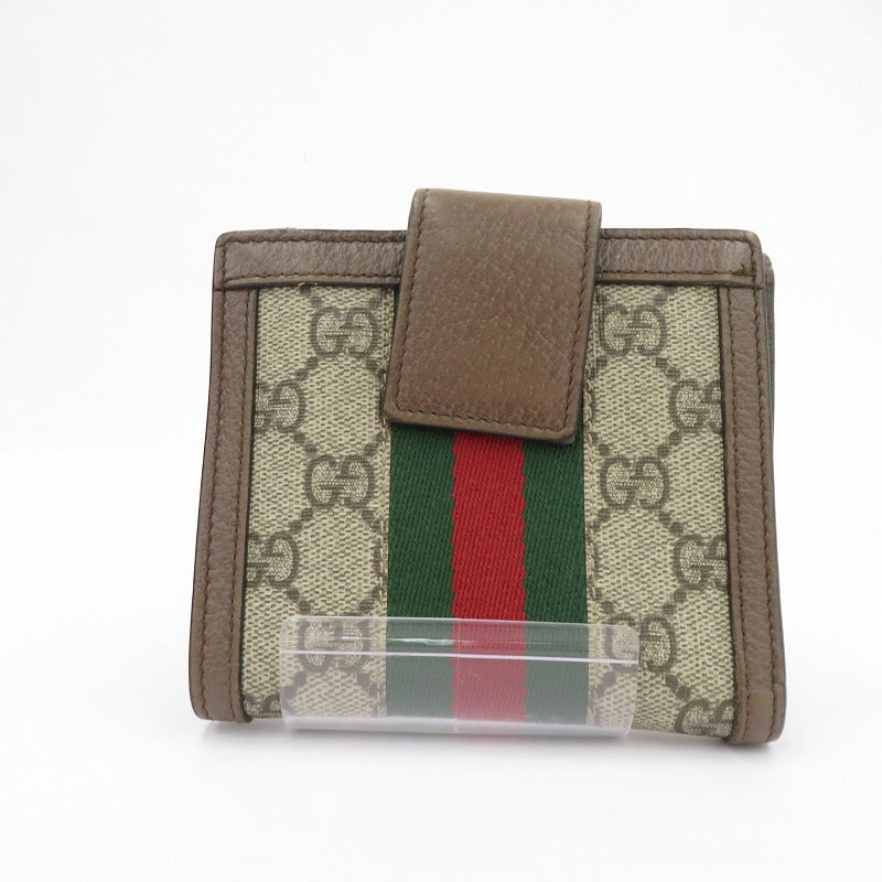 GUCCI | グッチ GGスプリーム オフィディア コンパクト ウォレット 三つ折り財布 523173・2149 ブラウン【瀬戸大橋店】