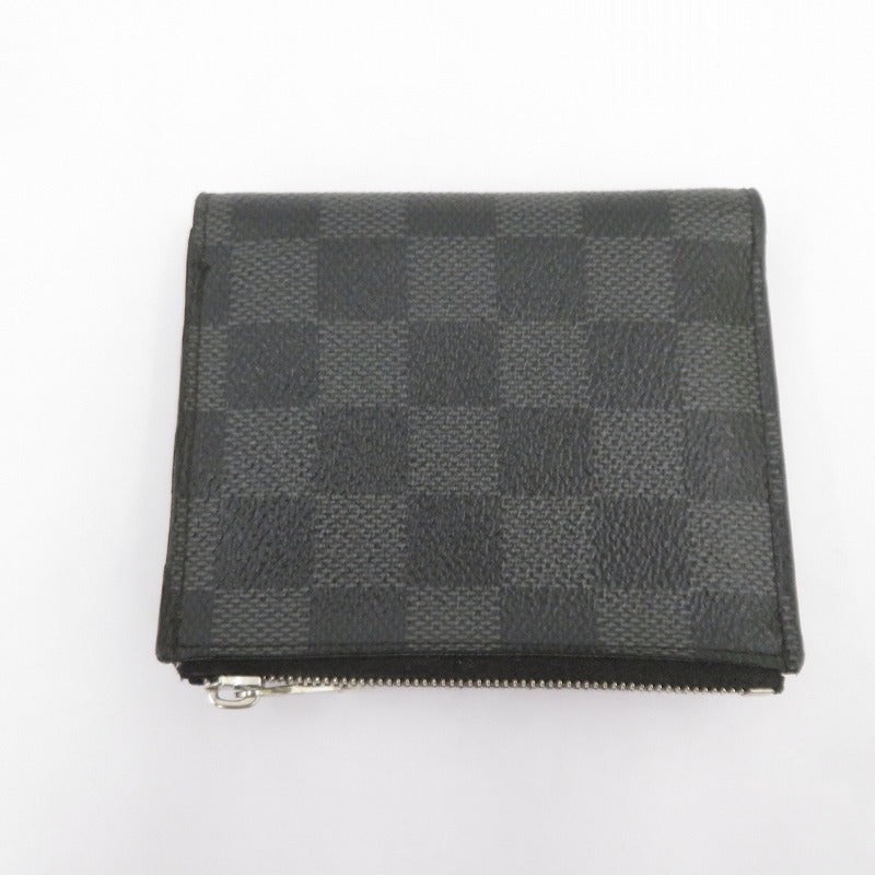 LOUIS VUITTON | ルイ・ヴィトン ダミエ グラフィット ポルトフォイユ・スマート 二つ折り財布 N64021 ブラック【瀬戸大橋店】