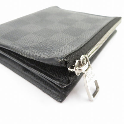 LOUIS VUITTON | ルイ・ヴィトン ダミエ グラフィット ポルトフォイユ・スマート 二つ折り財布 N64021 ブラック【瀬戸大橋店】